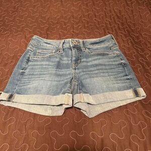 blue jean shorts